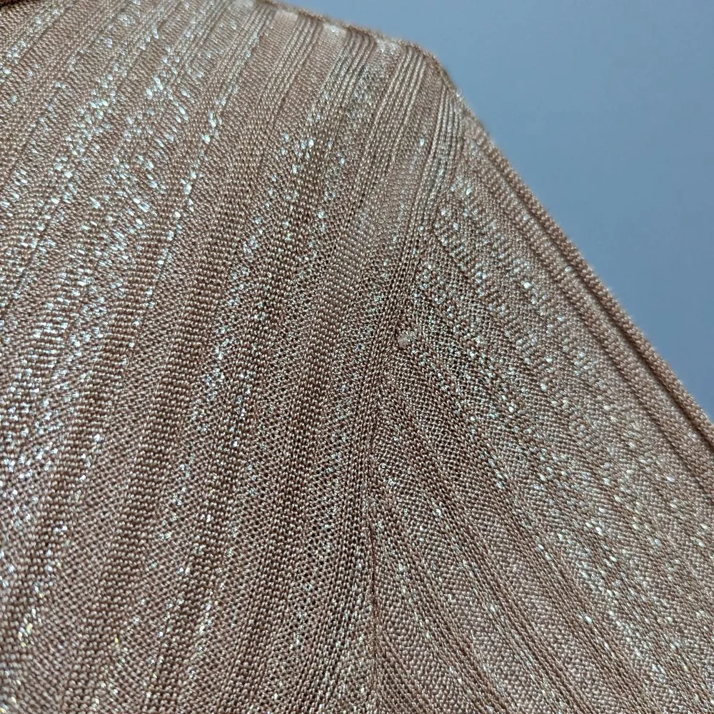 Johnny Was Midnight Tunic Gold Knit Top -Small